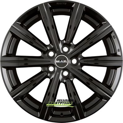 4x Mak Birmingham gloss black 9x22 ET48 - LK5/112 ML66.6 Felge Alu