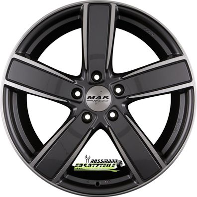 4x Mak Turismo-D-FF gun metallic mirror 10.5x20 ET64 - LK5/130 ML71.6 Felge Alu