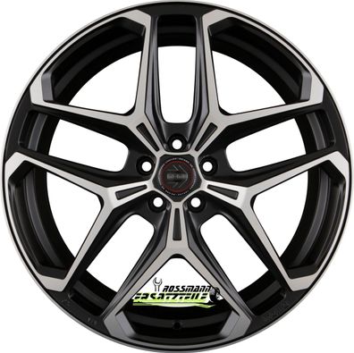 4x Momo RF04 black matt polish 9x20 ET26 - LK5/112 ML66.6 Felge Alu