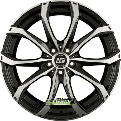 4x MSW MSW 48 gloss black full polished 11.5x21 ET38 - LK5/112 ML73.1 Felge Alu