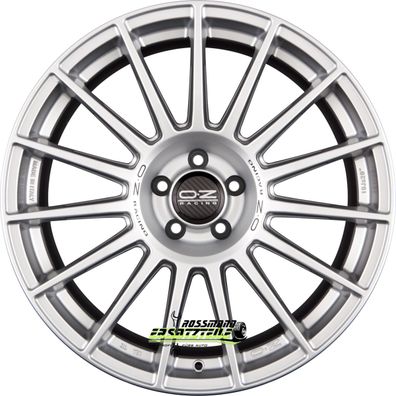 4x OZ Superturismo Dakar matt race silver 10x21 ET46 - LK5/112 ML66.46 Felge Alu