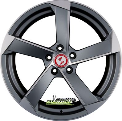 4x Etabeta Magic anthracite matt full polished 8.5x20 ET47 - LK5/112 ML57.1 Felge