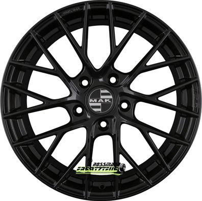 4x Mak Monaco gloss black 8.5x21 ET51 - LK5/130 ML71.6 Felge Alu
