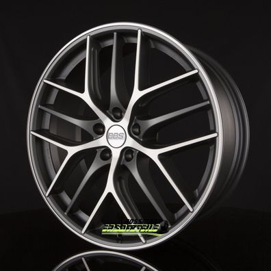 4x BBS CC-R graphit diamantgedreht matt - DS5 9x19 ET43 - LK5/120 ML82 Felge Alu