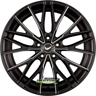 4x Barracuda Project 3.0 mattblack PureSports gefräst 10x20 ET40 - LK5/120 ML72.6