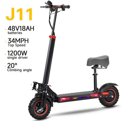 Freeboy J11 Max(NO ABE) E-Scooter 1200W-Motor 11-Zoll-Allroad-Reifen 48V18-Ah-Akku