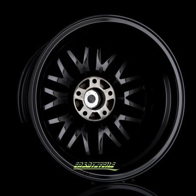 4x Barracuda Voltec T6 higloss black inox lip 9x18 ET38 - LK5/120 ML72.6 Felge Alu