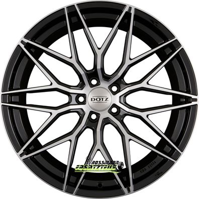 4x Dotz Suzuka black polished 9x20 ET40 - LK5/112 ML70.1 Felge Alu