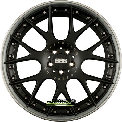 4x BBS CH-RII schwarz matt 11.5x22 ET58 - LK5/130 ML71.6 Felge Alu