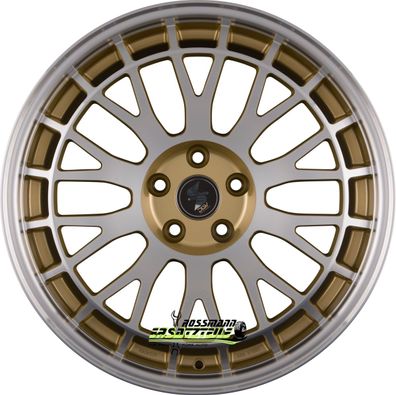 4x Etabeta Unit gold lip spokes polish 8.5x19 ET25 - LK5/112 ML78.1 Felge Alu