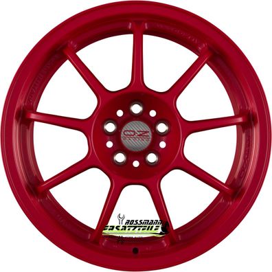 4x OZ Alleggerita HLT matt rot 7x17 ET44 - LK4/100 ML68 Felge Alu