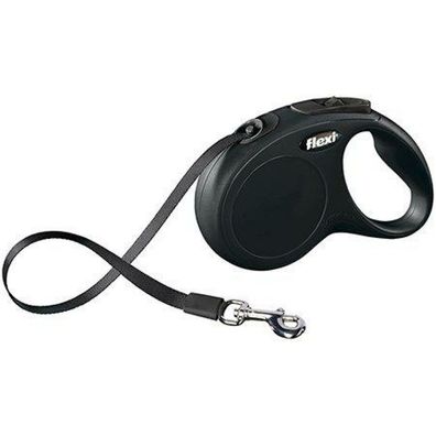 flexi New Classic L Gurt 5 m schwarz für Hunde bis 50 kg