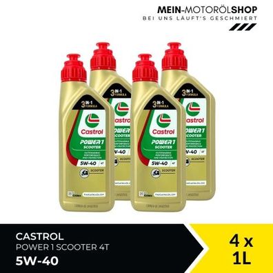 Castrol Power 1 Scooter 4T 5W-40 4x1 Liter