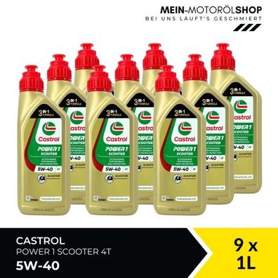 Castrol Power 1 Scooter 4T 5W-40 9x1 Liter