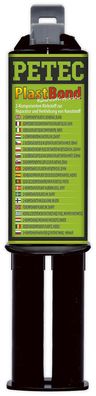 Petec PlastBond Kunststoffreparatur schwarz Doppelspritze SB-Karte