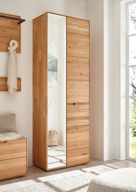 Garderobenschrank 70x204cm "Kent" Wildeiche massiv