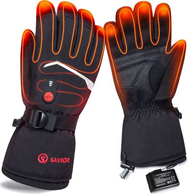 Beheizte Handschuhe für Herren und Damen, Palm Lederhandschuhe für Winterski