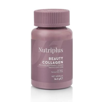 Nutriplus Kollagen Tabletten 30 Stück - Typ I & III + Vitamin C - für Haut, Haare,