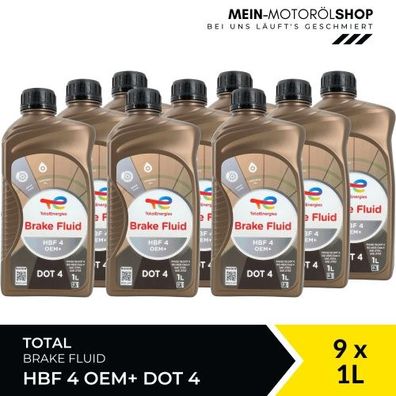 Total Brake Fluid HBF 4 OEM+ DOT 4 9x1 Liter