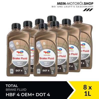 Total Brake Fluid HBF 4 OEM+ DOT 4 8x1 Liter