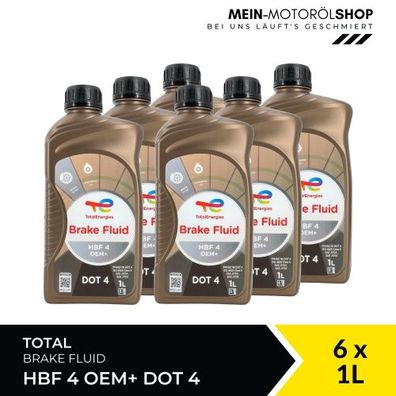 Total Brake Fluid HBF 4 OEM+ DOT 4 6x1 Liter