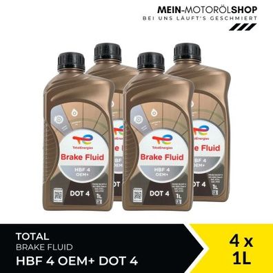 Total Brake Fluid HBF 4 OEM+ DOT 4 4x1 Liter