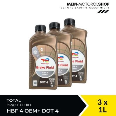Total Brake Fluid HBF 4 OEM+ DOT 4 3x1 Liter
