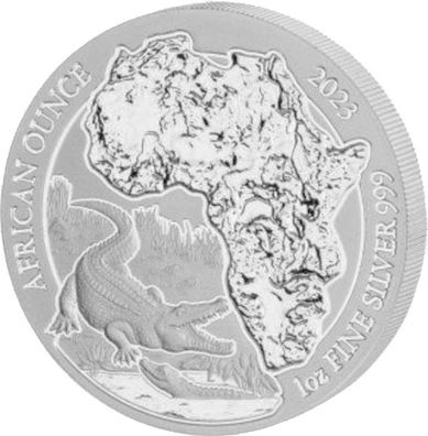 Ruanda 2023 Nil Krokodil 1 Oz Silber