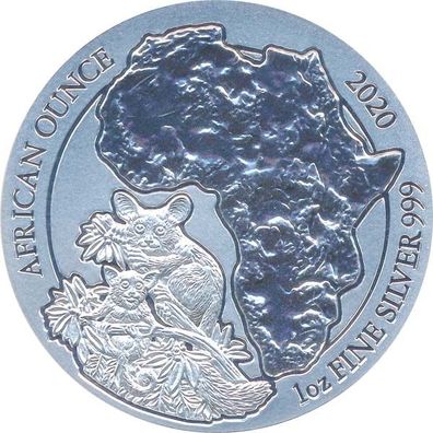 Ruanda 2020 Lemuren 1 Oz Silber*