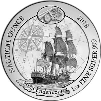 Ruanda 2018 HMS Endeavour 1 Oz Silber*