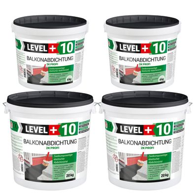 Balkonabdichtung 48kg Dichtschlämme 2K Abdichtung Terrasse Balkone Bad L+10