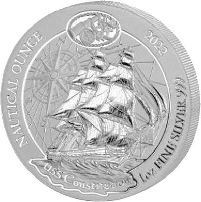 Ruanda 2022 USS Constitution 1 Oz Silber*