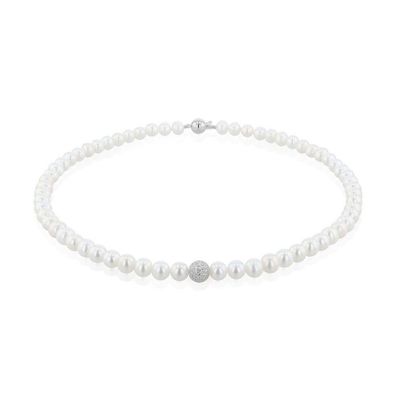 Luna-Pearls - 218.0252 - Collier - Damen - 925er Silber - rhodiniert - 42 cm