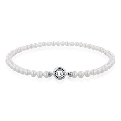 Luna-Pearls - 218.0186 - Collier - Damen - 925er Silber - rhodiniert - 45 cm