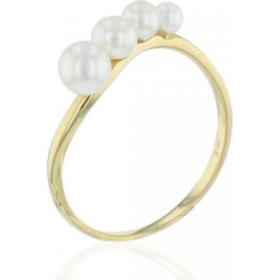 Luna-Pearls - 008.0553 - Ring - 585 Gelbgold - Süßwasser-Zuchtperle 3-5mm