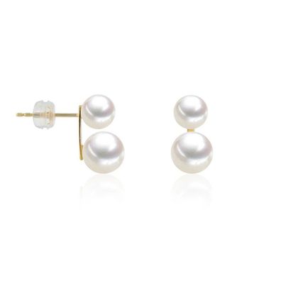 Luna-Pearls - 311.2103 - Ohrstecker - Damen - 750 Gelbgold - Süßwasser-Zuchtperle