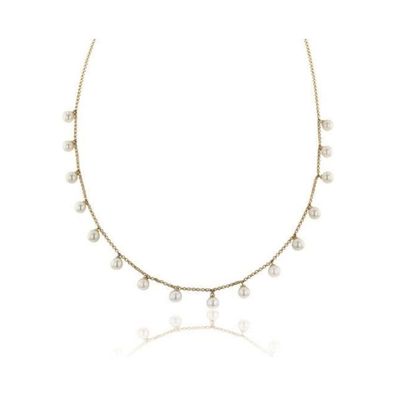 Luna-Pearls - 216.0708 - Collier - 585 Gelbgold - Süßwasser-Zuchtperle - 45cm