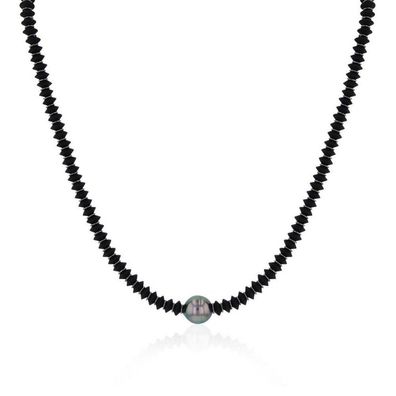 Luna-Pearls - 216.0964 - Collier - Damen - 925er Silber schwarz rhodiniert