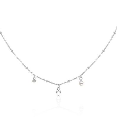 Luna-Pearls - 216.0956 - Collier - Damen - 925er Silber rhodiniert