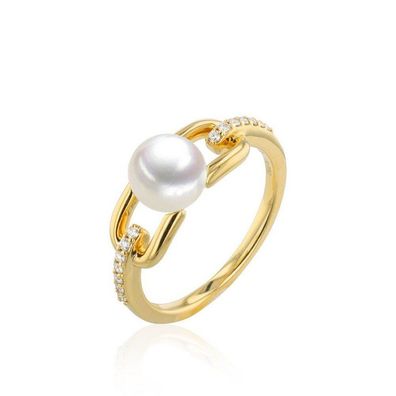 Luna-Pearls - 005.1098 - Ring - Damen - 750 Gelbgold - Süßwasser-Zuchtperle 6-7mm