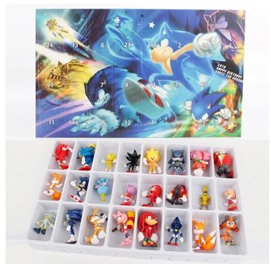 2025 Adventskalender 24-Tage-Countdown-Kalender Überraschungsbox Geschenke Sonic