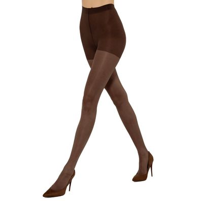 Gatta Laura 40 DEN Klassische Damen-Strumpfhose Halbmatt Braun (Moka) Modefarbe