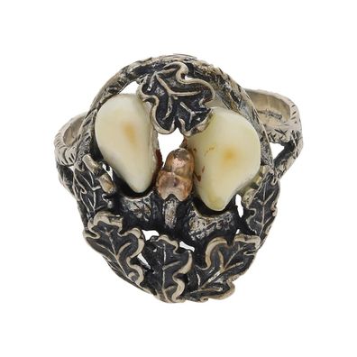 Trachtenring, 835 Silber, Rotgold 585, Grandl, Second Hand, 25325374 getragen