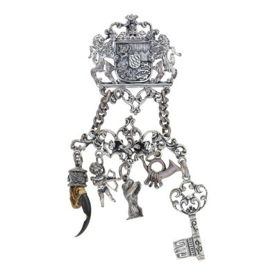 Dirndlkette mit Anhänger echt Silber 835 Second Hand wie neu 25325088 getragen