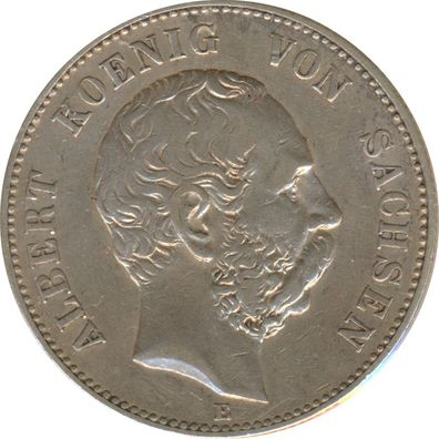 Sachsen 2 Mark 1899 E Albert Silber*