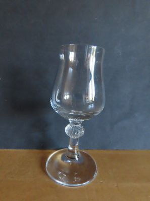 Schnapsglas Brandglas mit geriffelter Kugel am Stiel ca. 10,7 cm H