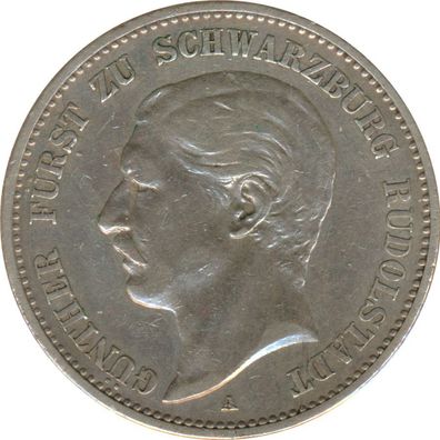 Schwarzburg-Rudolstadt 2 Mark 1898 A Günther Silber*