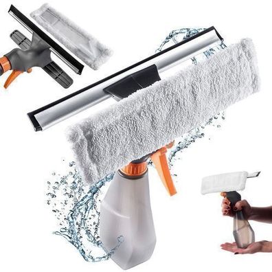 KADAX Fensterreiniger mit Spülflasche, Kompakter Fensterputzer 250 ml