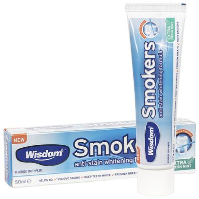 Wisdom Smokers anti Stain Whitening Zahnpasta 50ml
