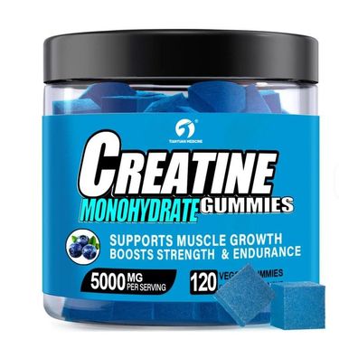 Creatine Monohydrate Gummies 5000mg - 120 vegane Gummies - Muskelaufbau & Stärke